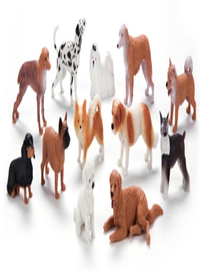 DIMAZO Small Kids Sea & Wild Animal Toys Sets for Fun, Educational, Spark Imagination and Learning (Multi Choice Sets) (Dogs) 12pcs - Image 1